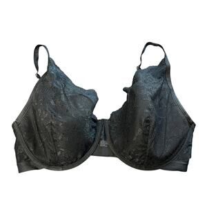 SOMA Lightest Lift Lace Plunge Underwire Bra Black Size 38DDD